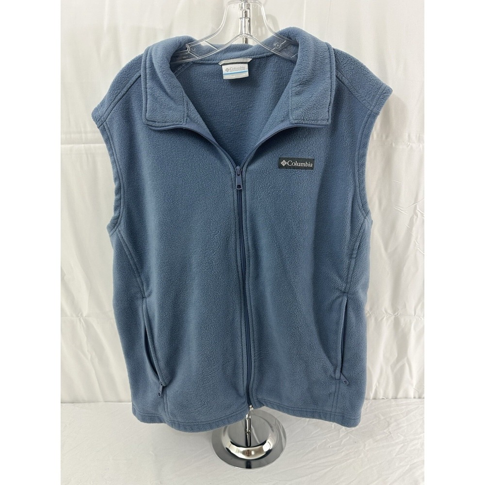 Columbia Mens Steens Mountain Fleece Vest Blue Full Zip XM1024 Large